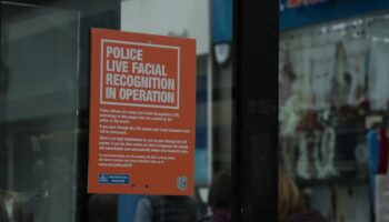 facial recognition sign