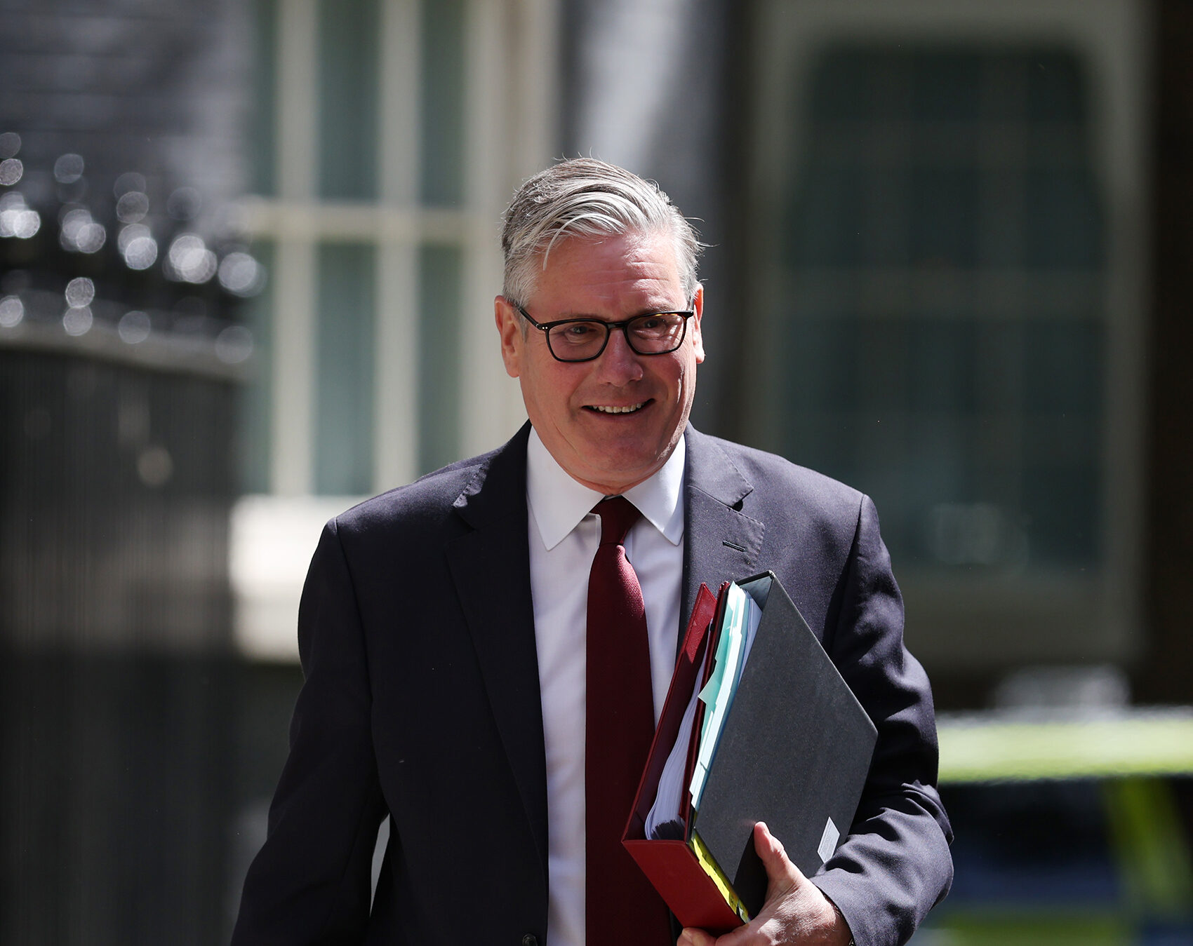 Prime Minister Keir Starmer leaves for PMQs