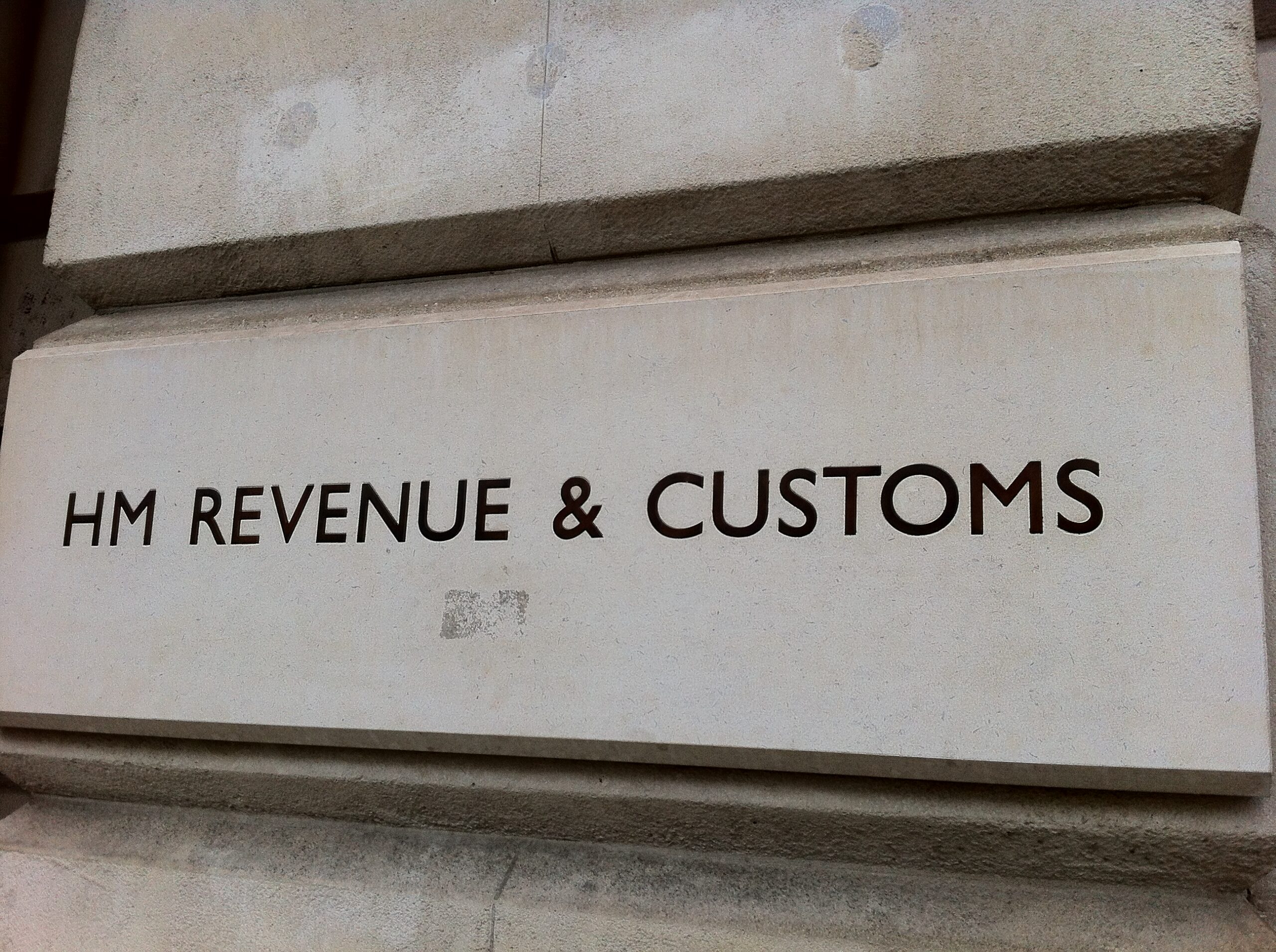 Sign outside HMRC, London